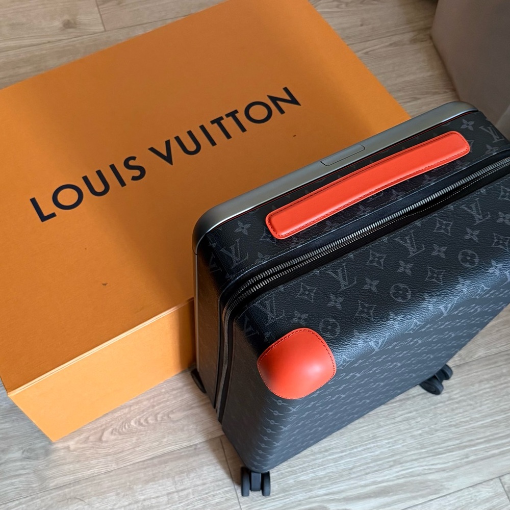 Louis Vuitton Black and Orange Monogram Luggage